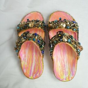 Custom theme crocs shoe sandals. Men size 5/ women size 7